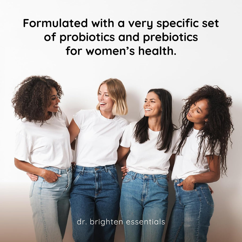 Dr. Brighten Probiótico Femenino con Prebióticos, Antioxidantes y Sunfiber - 60 Cápsulas