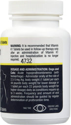 Vet One Vitamina K1 Masticables - Vitamina K1 para Perros y Gatos, Sabor Carne de Res, 50 Comprimidos, 50 mg de Fitonadiona