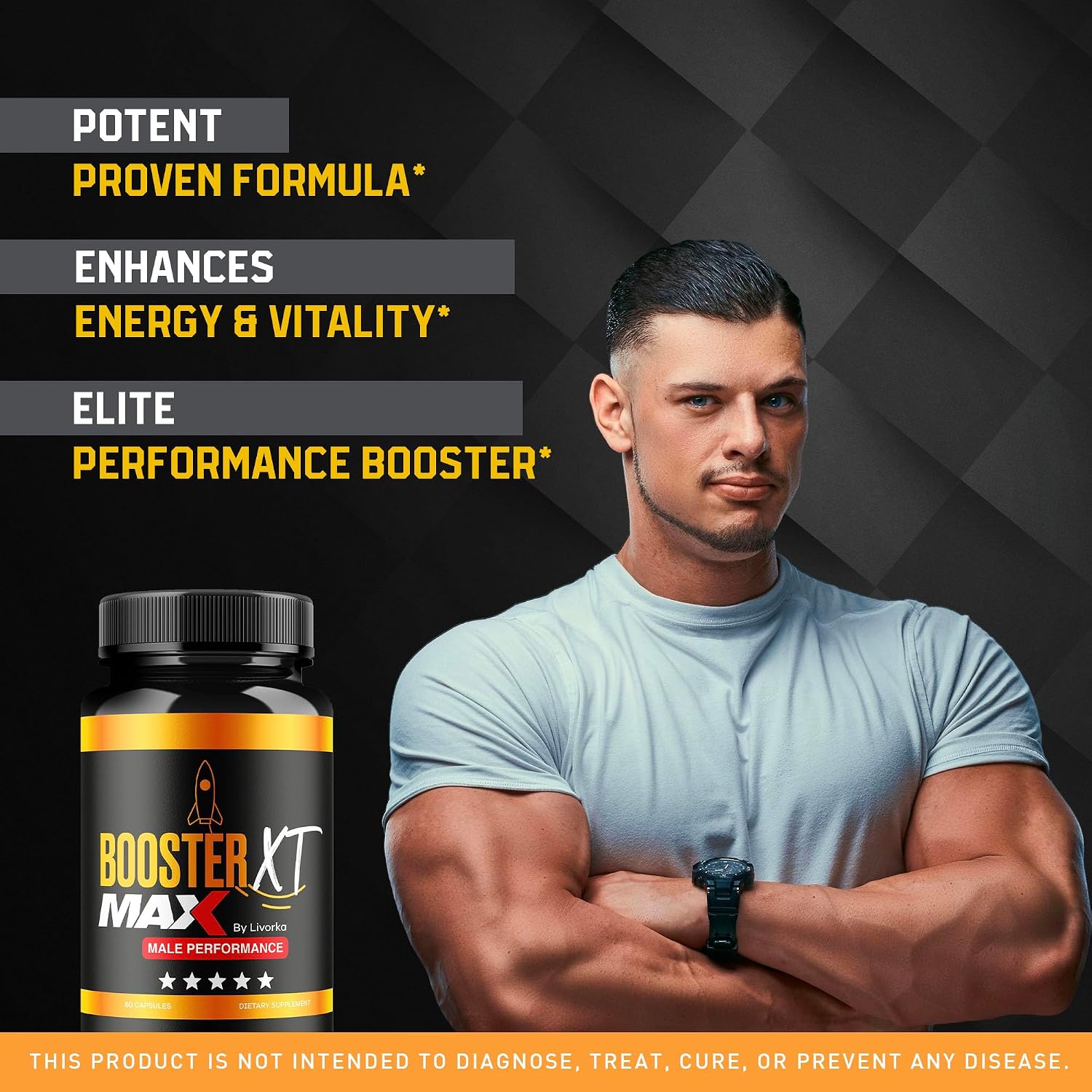 Booster XT para Hombres – Pack de 3 (180 Cápsulas) – Suplemento Multivitamínico de Máxima Potencia