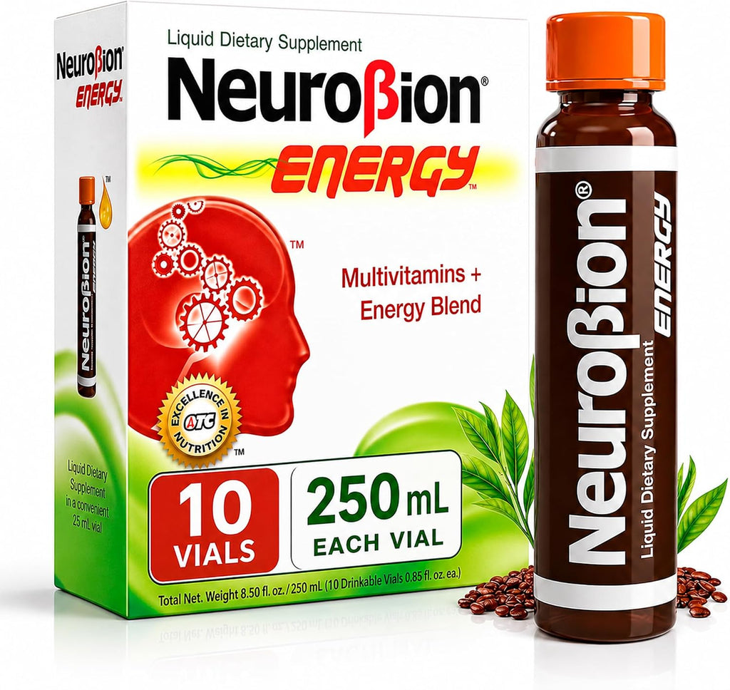 Neurobion Energy Multivitamínico Líquido + Energy Blend, 10 viales x 250 ml