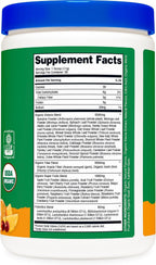 Nutricost Organic Super Greens Powder - Sabor Naranja Sunrise - 30 Raciones