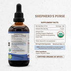 Secrets of the Tribe Bolsa de Pastor Orgánica | Extracto sin Alcohol, Gotas de Alta Potencia | Elaborado con Hierba Seca Orgánica Certificada (Capsella Bursa Pastoris) (118 ml)