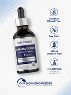 Carlyle L-Methylfolate Gotas 1 mg, 60 ml - Complemento Alimenticio Líquido Sublingual con Glicerina Orgánica