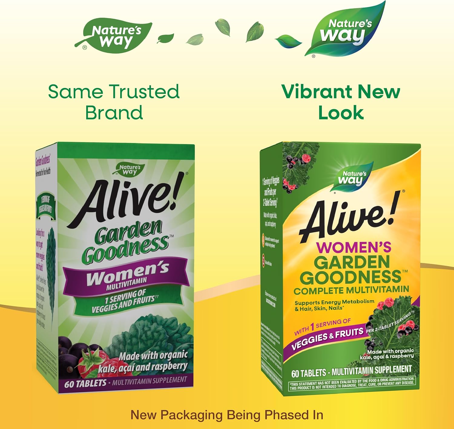 Nature's Way Alive! Multivitamínico Completo para Mujeres con Frutas y Verduras Orgánicas, 60 Comprimidos