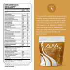 AM Support Mezcla Matutina de Nutrición – Cero Calorías Apoyo Nutricional GLP-1 con Vitaminas, Minerales, Aminoácidos, Fibra Prebiótica, Baobab, Ginseng y Colágeno Marino - Melocotón Mango - 30 Servicios