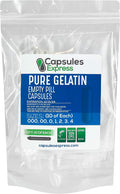 XPRS Nutra Cápsulas Vacías de Gelatina - Pack de Muestra (10 unidades de cada talla 000, 00, 0, 1, 2, 3, 4)