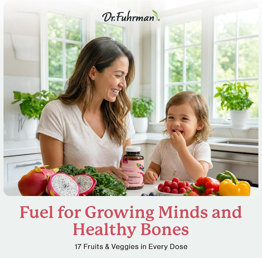 Dr. Fuhrman Pixie Vites Multivitamínico Infantil Masticable - 120 Comprimidos Sabor Bayas