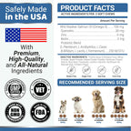 Omega 3 para perros – 170 masticables – Suplemento para piel y pelaje con salmón, EPA y DHA – Sabor pollo