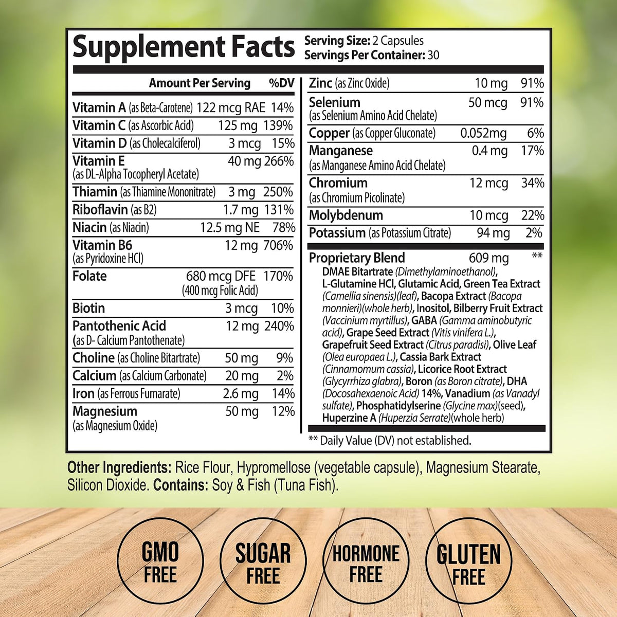 Neuro Plus Brain Supplement - Nootrópico – Vitamina B6: Contribuye al funcionamiento normal del sistema nervioso y – Image 3