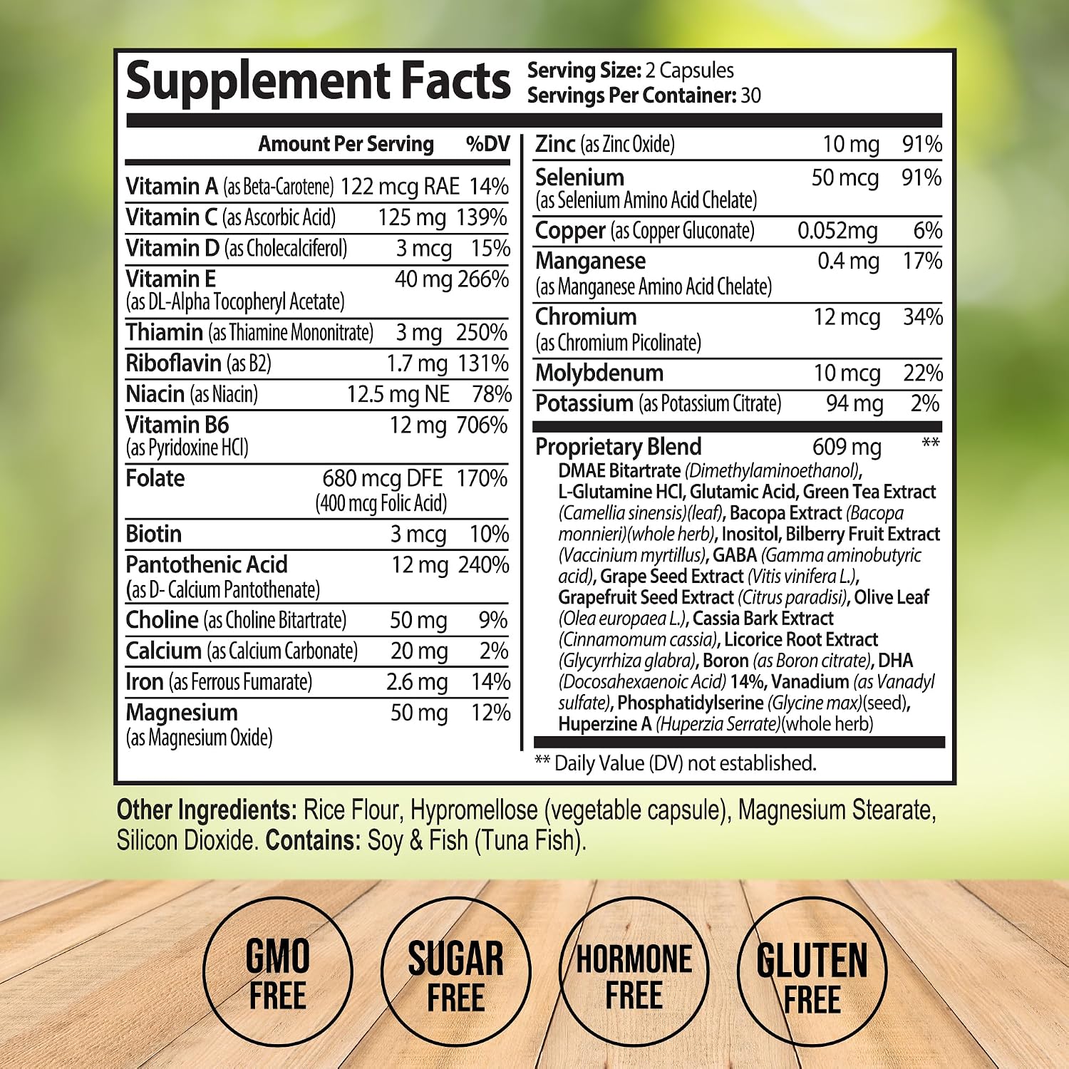 Neuro Plus Brain Supplement - Nootrópico para Memoria, Enfoque y Claridad - 60 Cápsulas