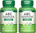 Nature's Truth ABC Complete Vitaminas + Minerales Suplemento Multivitamínico - 100 Comprimidos Recubiertos, Paquete de 2