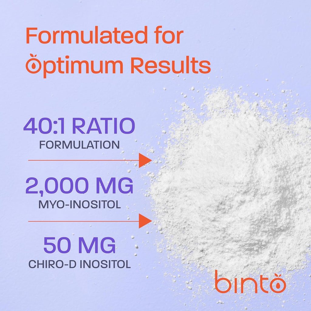 Binto Inositol Powder Mix | 60 Días | Ratio 40:1 Myo y D-Chiro Inositol | Sin Conservantes