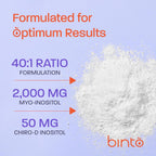 Binto Inositol Powder Mix | 60 Días | Ratio 40:1 Myo y D-Chiro Inositol | Sin Conservantes