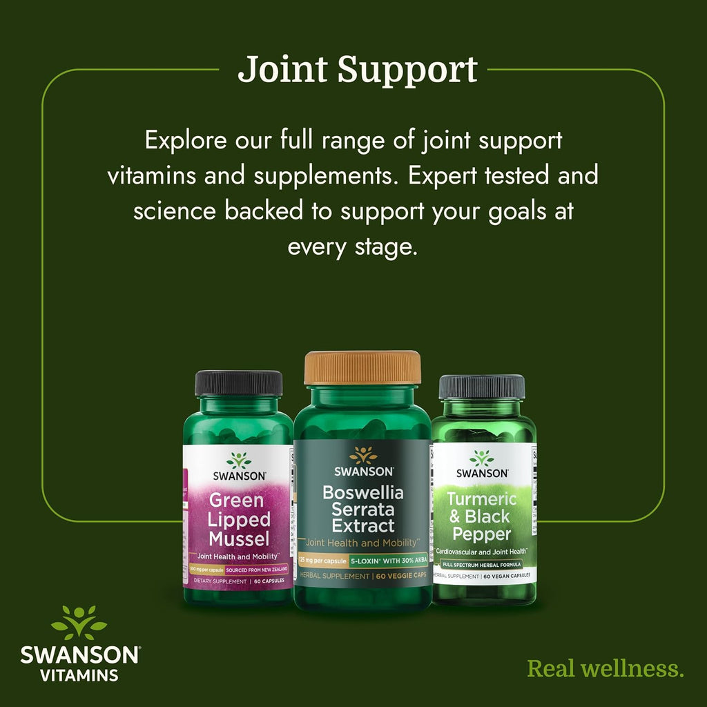 Swanson Boswellia Serrata Extract - Herbal Supplement for Joints - 60 Veggie Capsules