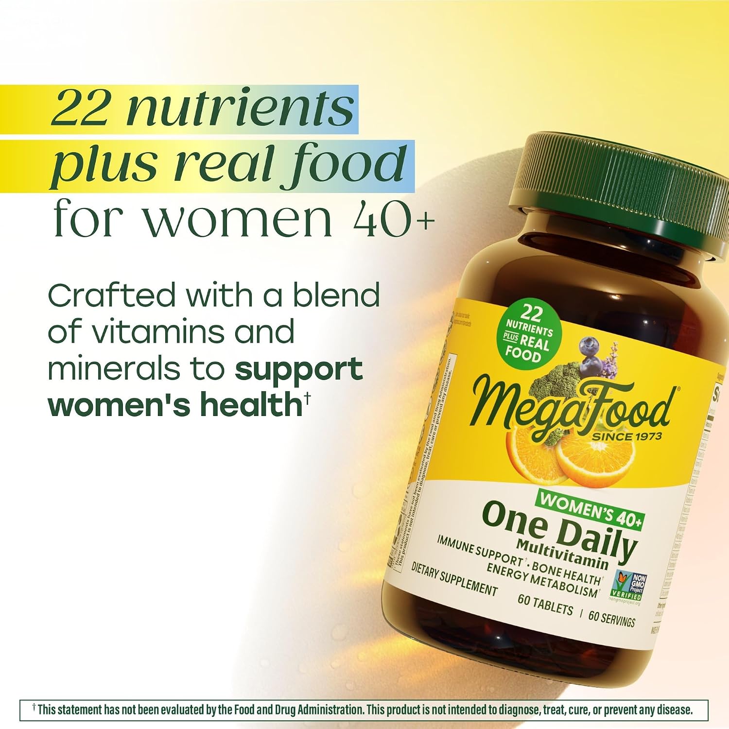 MegaFood Multivitamin para Mujeres 40+ - 60 Comprimidos