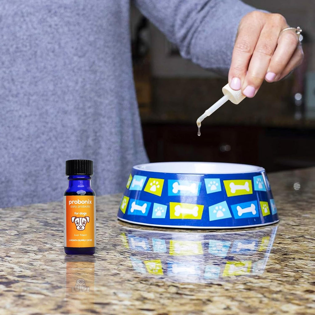 Humarian Probonix Probióticos Líquidos para Perros - 8 Cepas - Salud Digestiva, Dental e Inmunidad - 30 Días - Sabor Hígado