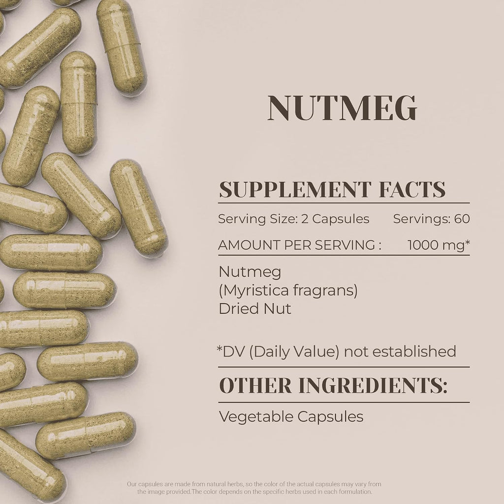 Garden Organics Nutmeg 120 Cápsulas | Suplemento Dietético de Alta Potencia