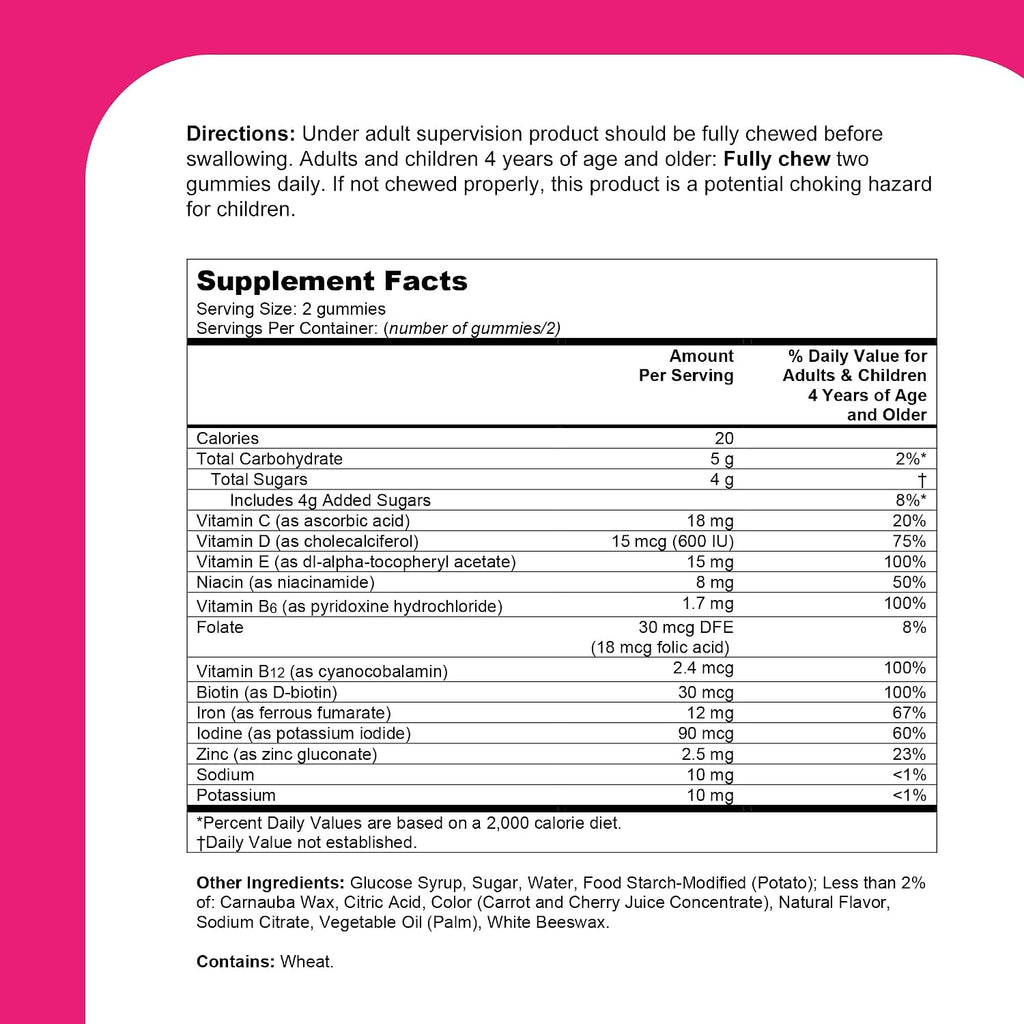 One A Day Multivitamínico Infantil con Hierro – Gominolas de Cereza – 60 Unidades