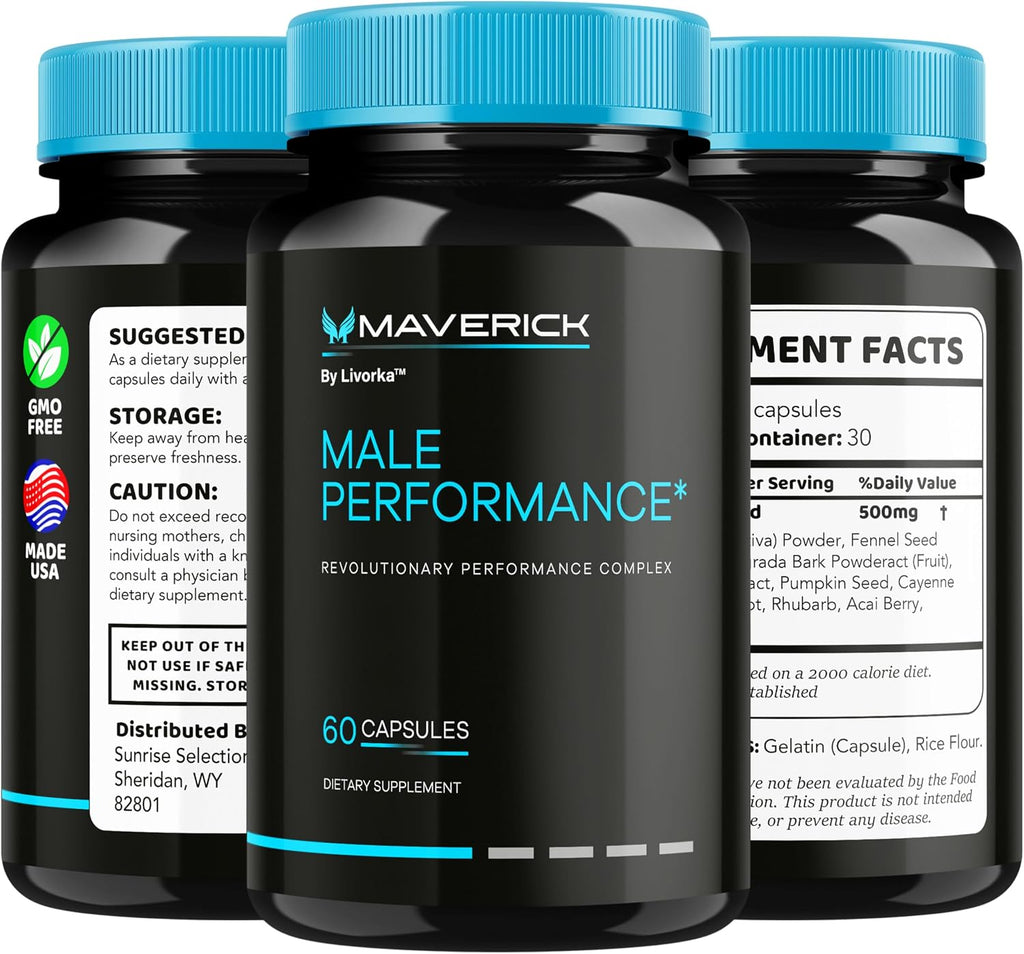 Maverick Cápsulas - Suplemento Oficial para Hombres, Fórmula Avanzada para Vitalidad y Resistencia, Ingredientes Naturales, 2 Paquetes (120 Cápsulas)