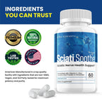 Sciatisoothe Suplemento para el Bienestar Nervioso - Cápsulas de Vitaminas y Minerales - Fórmula Avanzada (60 Cápsulas)