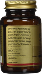 Folate 666 mcg DFE (Metafolin 400 mcg) - Solgar - 100 Tablets