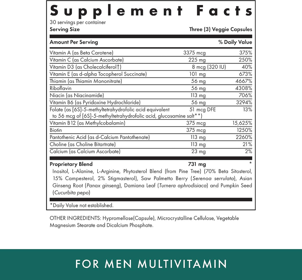 Michael's Naturopathic Programs For Men - Multivitamínico para Hombres - 90 Cápsulas Vegetales