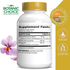 Botanic Choice Stress Complex Cápsulas - Apoyo para el Estado de Ánimo y la Memoria con Azafrán, Ashwagandha, Rhodiola - Sin Gluten, 60 Cápsulas