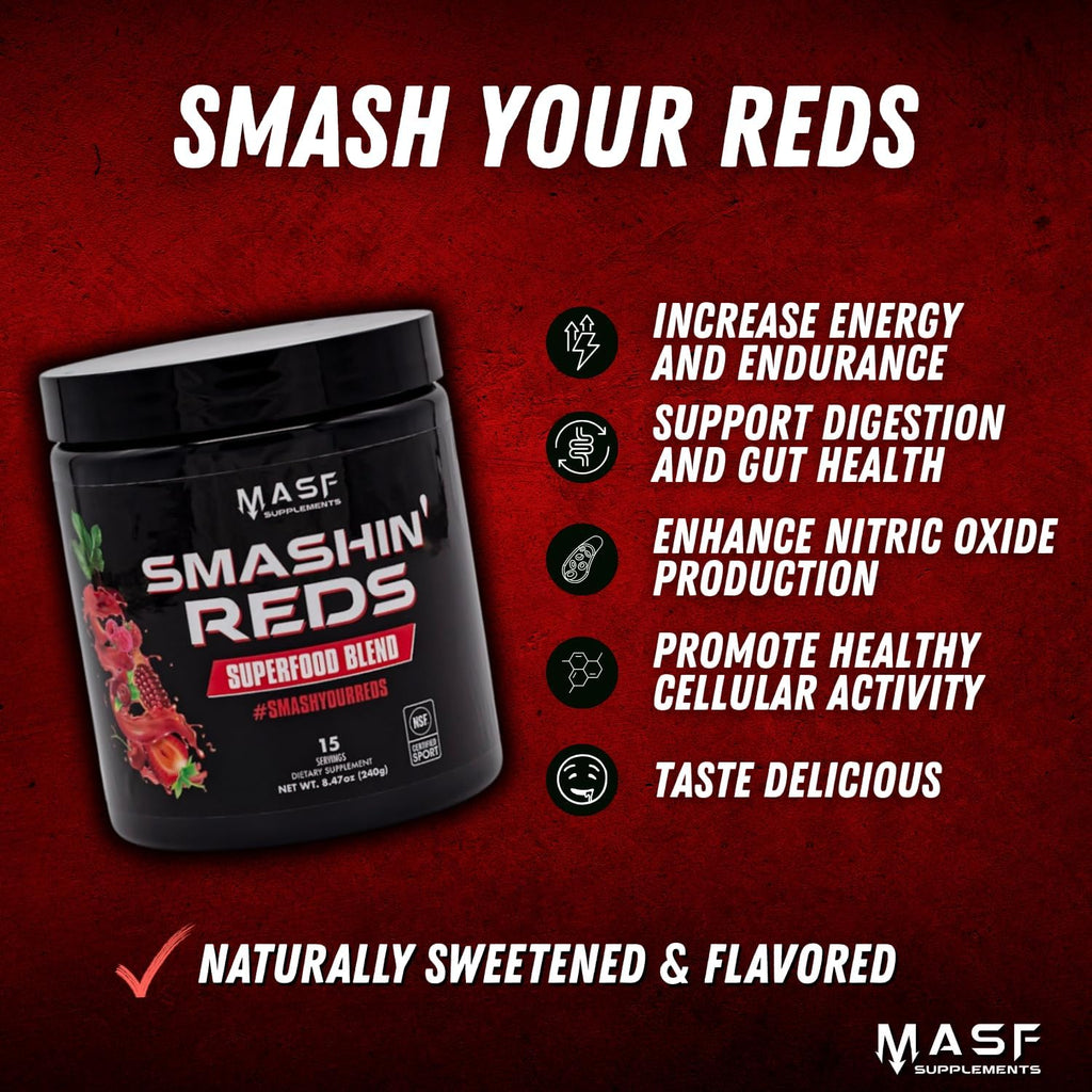 MASF Smashin' Reds Superfood Orgánico - 15 Servicios