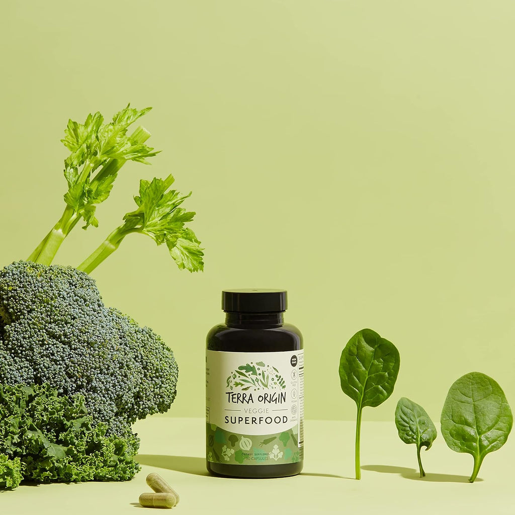 TERRA ORIGIN Veggie Superfood Supplement - 90 Cápsulas Vegetales