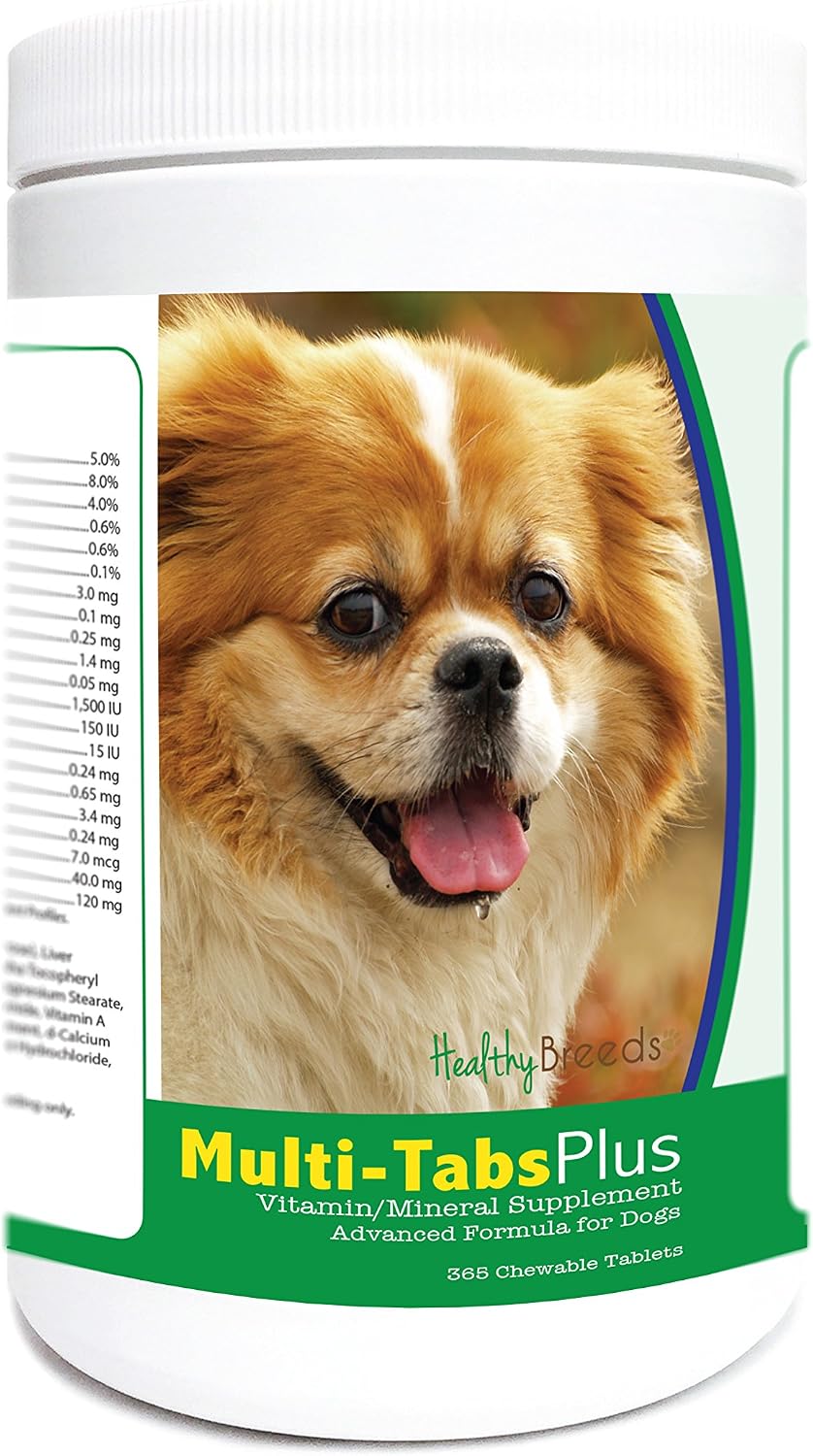 Healthy Breeds Multi-Tabs Plus Comprimidos Masticables para Perros Tibetan Spaniel, 365 Unidades
