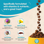 Wanderfound Pets Cardo Mariano para Perros – Sabor Salmón y Bacon – Complemento Natural para el Hígado – 100 Comprimidos Masticables