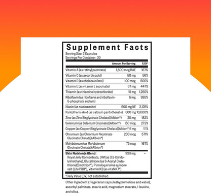 Seeking Health Skin Nutrients – Apoyo – Vitamina C: contribuye a la formación normal de colágeno para el – Image 2