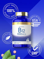 Carlyle Vitamina B12 1000 mcg - 400 Comprimidos Vegetarianos