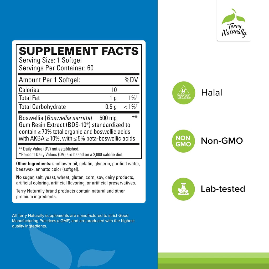 BosMed 500 Extra Fuerte - Extracto de Boswellia Serrata - 60 cápsulas blandas (Paquete de 2)