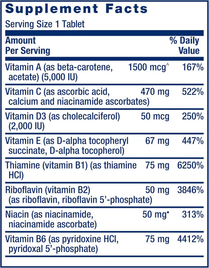 Life Extension One-Per-Day Multivitamin 60 Comprimidos – Image 3