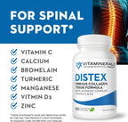 Vitaminerals 117 Distex™ Soporte de Discos Espinales | Bromelina | Cúrcuma | Manganeso | 60 Cápsulas Veganas