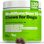 Deley Naturals 15 en 1 Multivitamínico para Perros - 120 Masticables