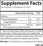 Carlson - B-6 Líquido, Vitamina B-6, Producción de Energía, Salud Cardíaca, Sabor a Limonada de Bayas, 120 mL