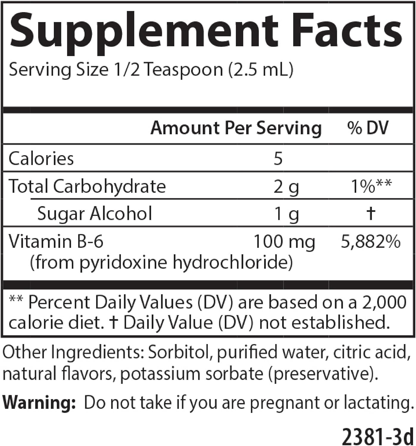 Carlson - B-6 Líquido, Vitamina B-6, Producción de Energía, Salud Cardíaca, Sabor a Limonada de Bayas, 120 mL