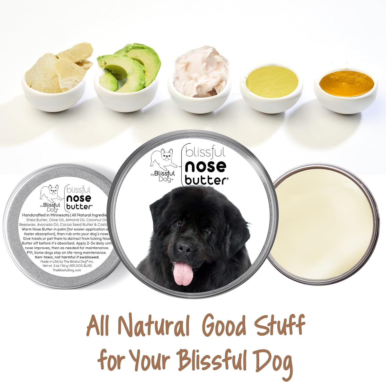 The Blissful Dog Newfoundland Unscented Nose Butter - Bálsamo para Nariz de Perro, 118 ml