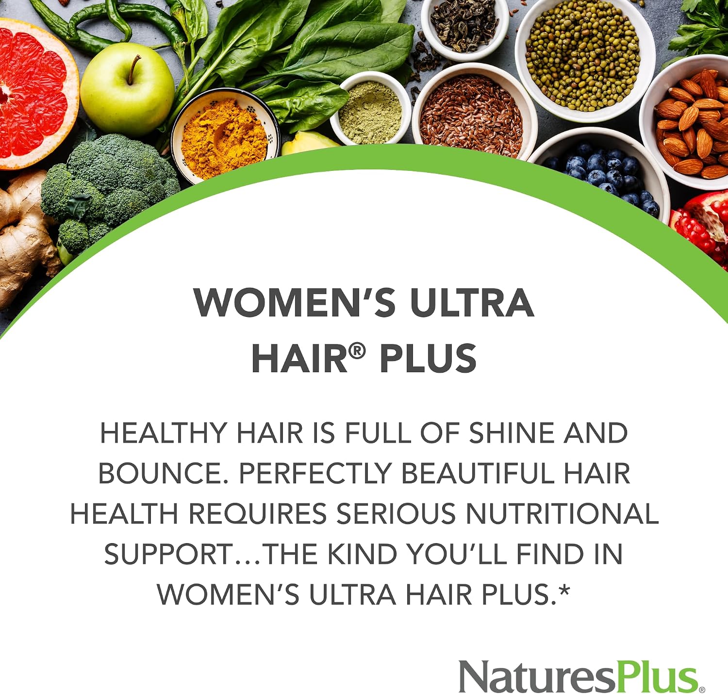NaturesPlus Women's Ultra Hair Plus - 60 Comprimidos de Liberación Sostenida