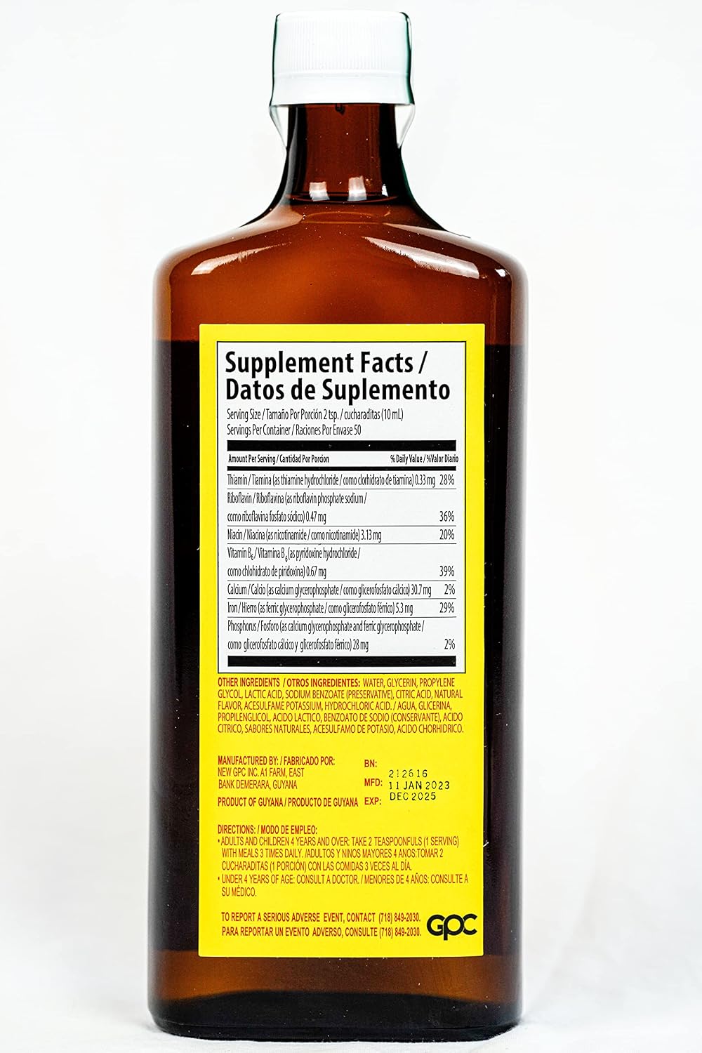 Liquid Vitamin and Mineral Supplement - Supports Normal Body Function and Promotes Overall Well-being - 16.9 fl oz