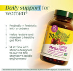 MegaFood MegaFlora Probióticos y Prebióticos para Mujeres – 60 Cápsulas