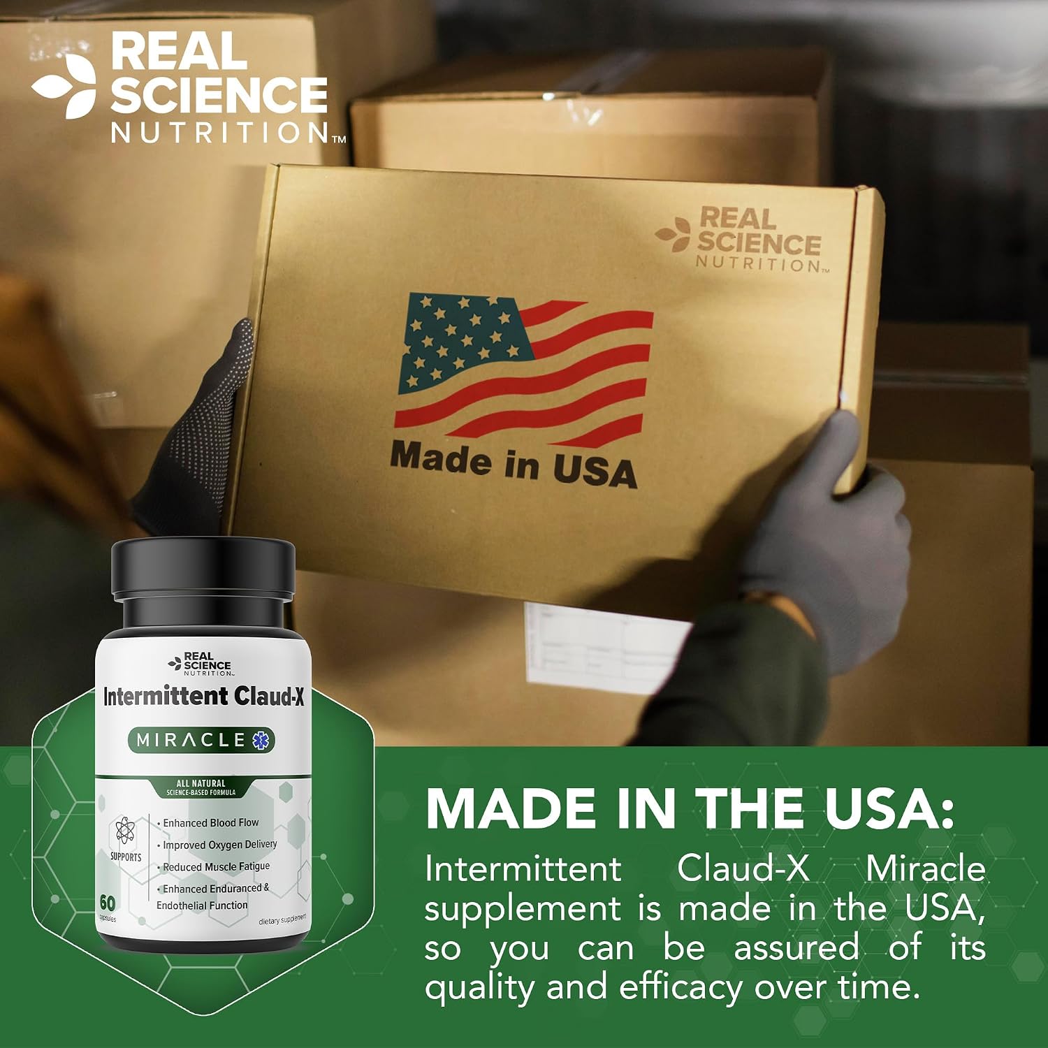 Real Science Nutrition Intermittent Claud-X – Suplemento Multivitamínico para el Bienestar Muscular