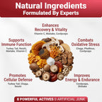 Turkey Tail Mushroom Powder para Perros - Mezcla de 7 Setas - WuffWell