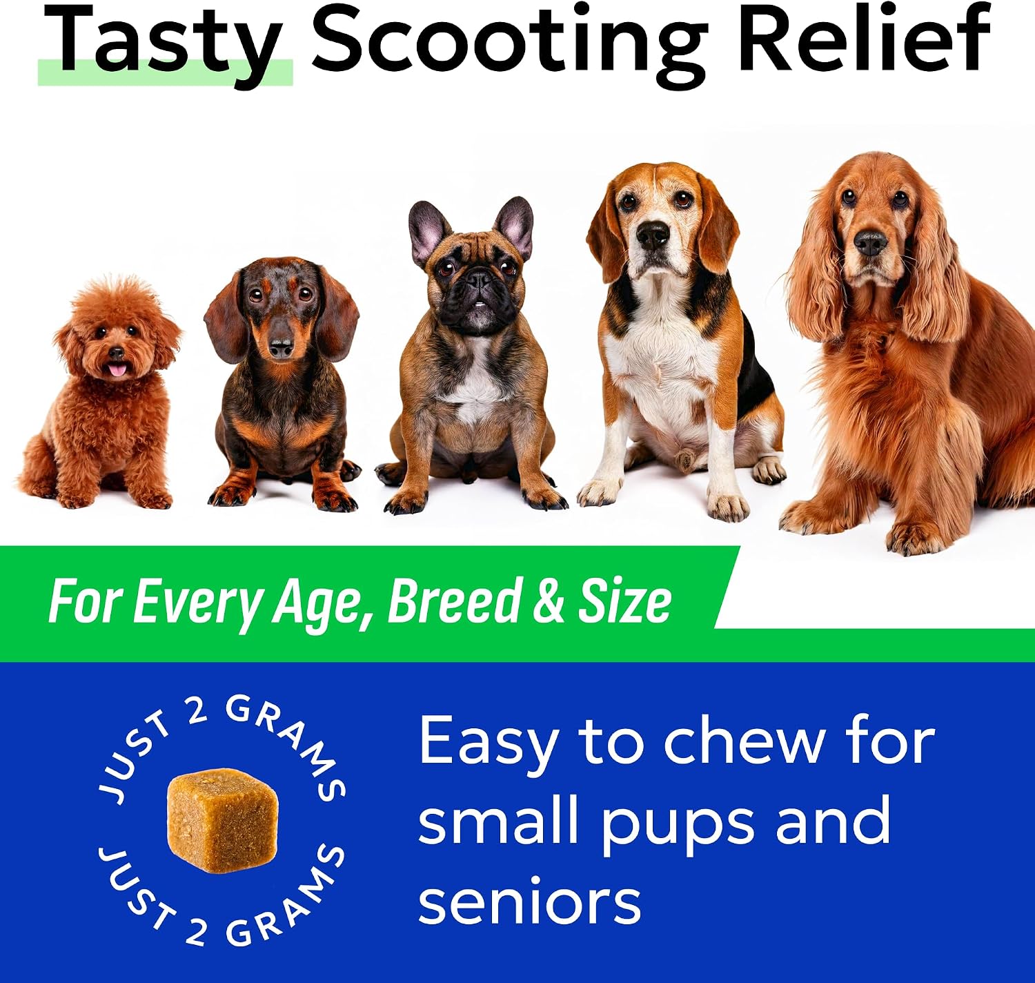 BARK&SPARK Golosinas para el Tratamiento de Glándulas Anales para Perros - Suplemento de Apoyo con Prebióticos y Enzimas Digestivas - Sabor a Bacon, 120 Golosinas