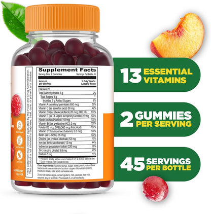 Lifeable Multivitamínico Postnatal con – Fácil de tomar: Las gomitas de sabor berry son agradables y fáciles de – Image 2