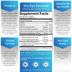 EyeScience Dry Eye Formula – 900 mg Omega-3, Suplemento para Ojos Secos con EPA y DHA, 90 Cápsulas Blandas