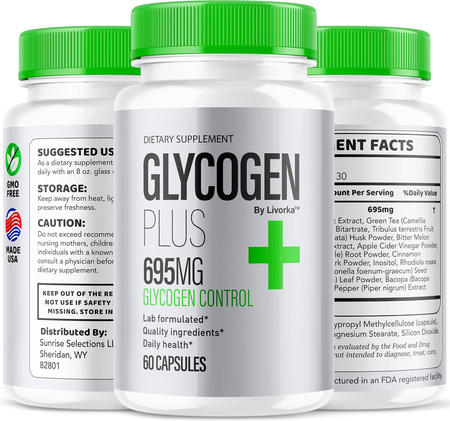 Glycogen Plus Cápsulas - Complemento Alimenticio para el Apoyo de Glucógeno, Fórmula Natural, 60 Cápsulas