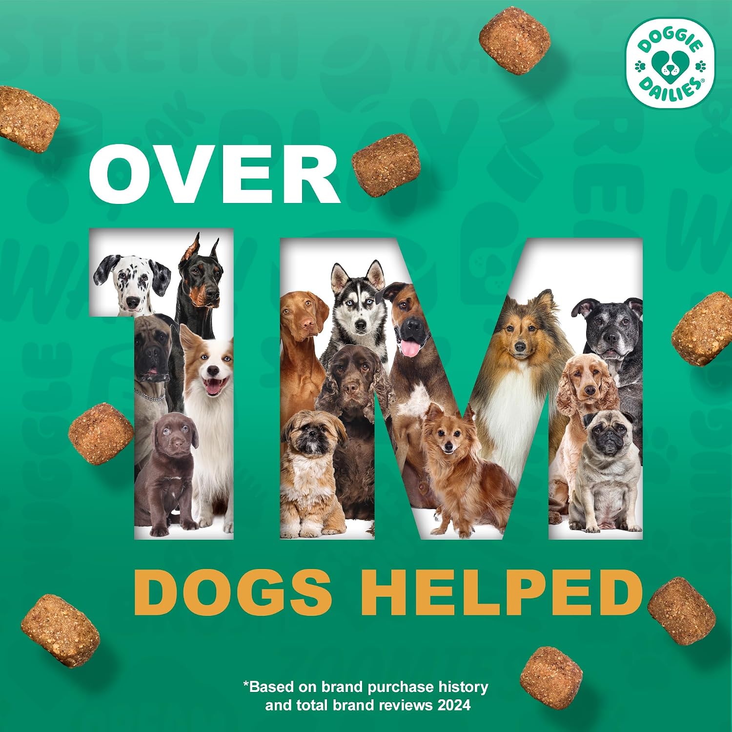 Doggie Dailies Masticables Cognitivos para Cachorros con DHA, Selenio, Ashwagandha Orgánica y Antioxidantes – 120 Masticables Blandos Sabor Mantequilla de Cacahuete
